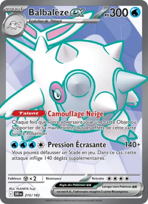 Carte Pokémon Balbalèze-ex 210/182 Ultra Rare Rivalités Destinées