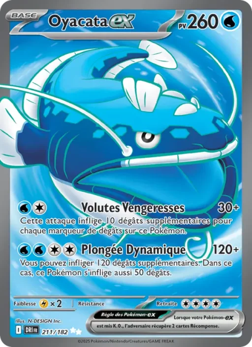 Carte Pokémon Oyacata-ex 211/182 Ultra Rare Rivalités Destinées