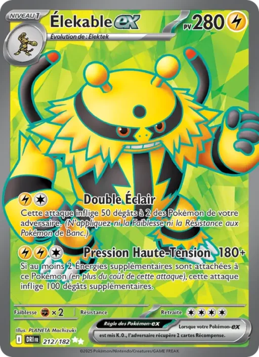 Carte Pokémon Élekable-ex 212/182 Ultra Rare Rivalités Destinées