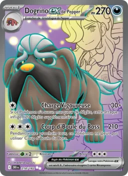 Carte Pokemon Dogrino-ex de Pepper #218
