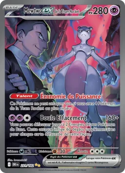 Carte Pokemon Mewtwo-ex de la Team Rocket #231