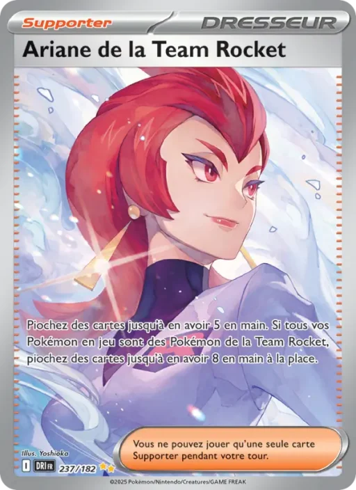 Carte Pokémon Ariane de la Team Rocket 237/182 Illustration spéciale rare Rivalités Destinées