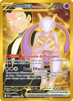 Carte Pokemon Mewtwo-ex de la Team Rocket #240
