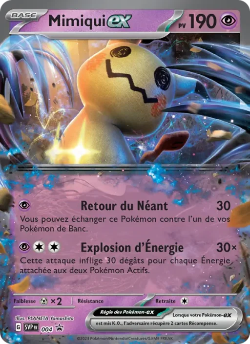 Carte Pokémon Mimiqui-ex 004 Sans Rareté SVP Black Star Promos