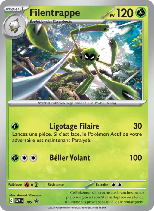 Carte Pokémon Filentrappe 009 Sans Rareté SVP Black Star Promos