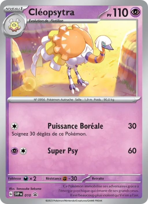 Carte Pokémon Cléopsytra 010 Sans Rareté SVP Black Star Promos