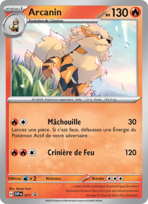Carte Pokémon Arcanin 011 Sans Rareté SVP Black Star Promos