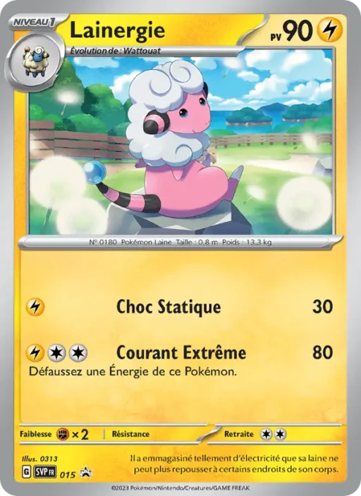 Carte Pokémon Lainergie 015 Sans Rareté SVP Black Star Promos