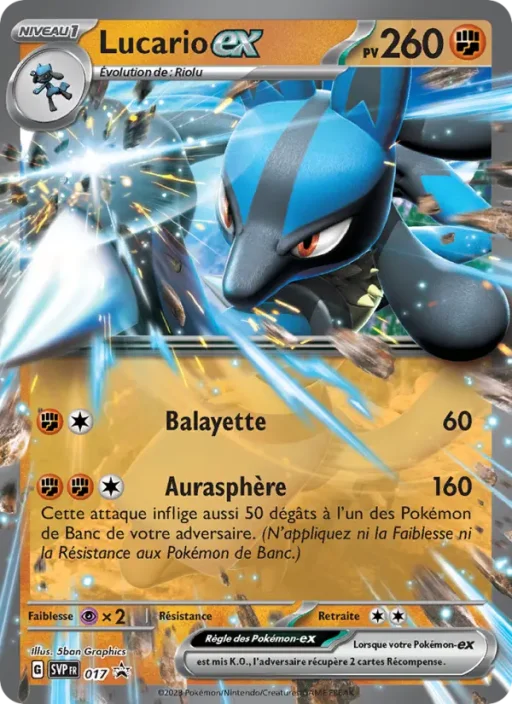 Carte Pokémon Lucario-ex 017 Sans Rareté SVP Black Star Promos