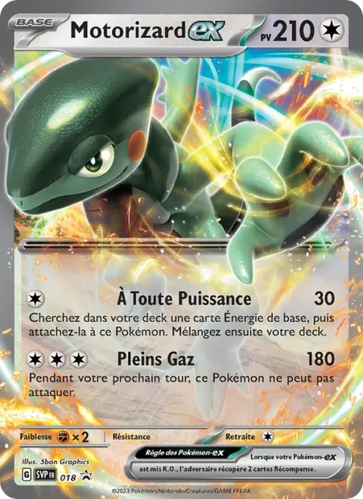 Carte Pokémon Motorizard-ex 018 Sans Rareté SVP Black Star Promos