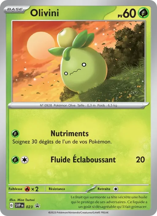 Carte Pokémon Olivini 023 Sans Rareté SVP Black Star Promos