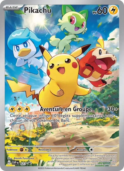 Carte Pokémon Pikachu 027 Sans Rareté SVP Black Star Promos