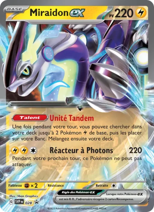 Carte Pokémon Miraidon-ex 028 Sans Rareté SVP Black Star Promos