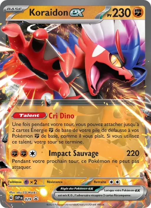 Carte Pokémon Koraidon-ex 029 Sans Rareté SVP Black Star Promos