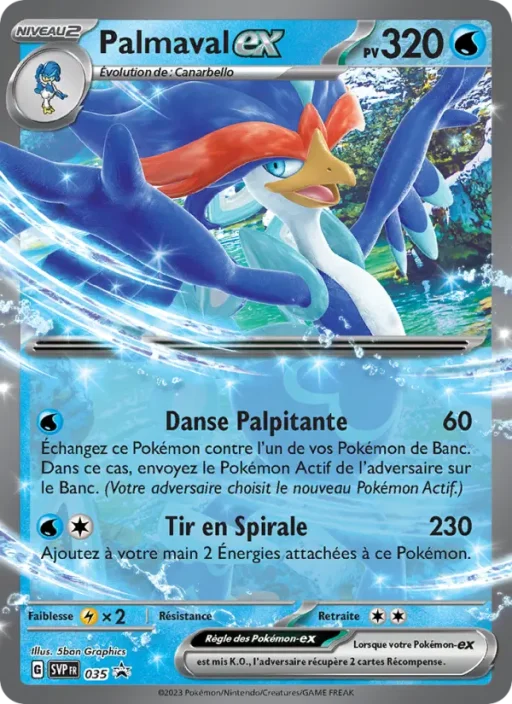 Carte Pokémon Palmaval-ex 035 Sans Rareté SVP Black Star Promos