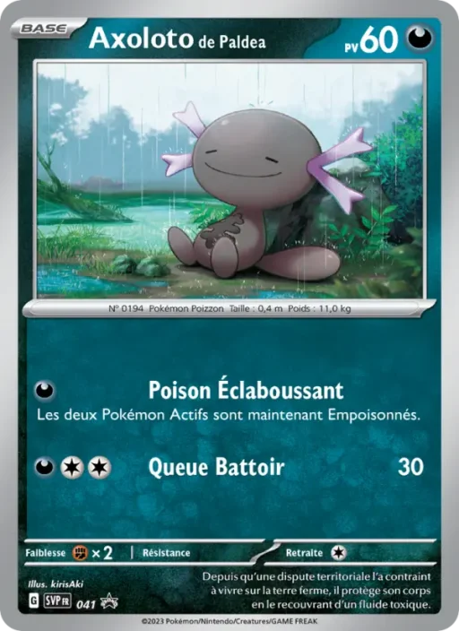 Carte Pokémon Axoloto de Paldea 041 Sans Rareté SVP Black Star Promos