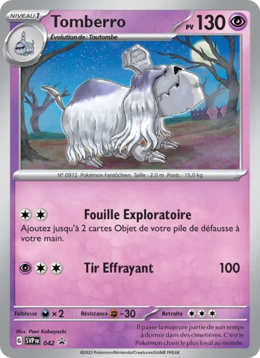 Carte Pokémon Tomberro 042 Sans Rareté SVP Black Star Promos
