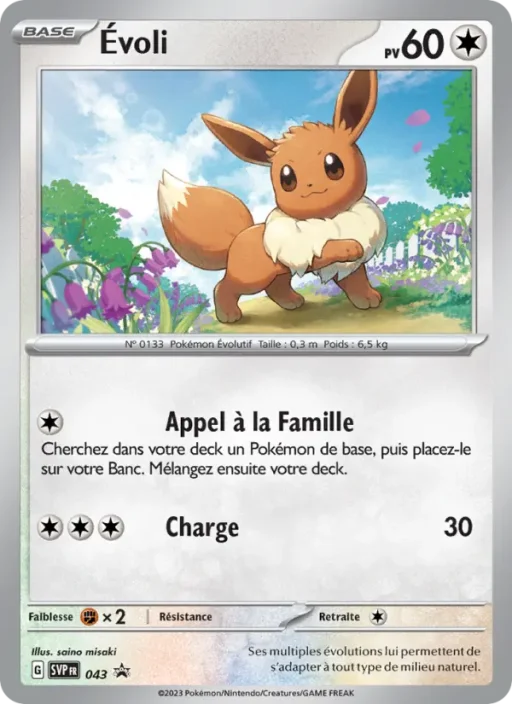 Carte Pokémon Évoli 043 Sans Rareté SVP Black Star Promos