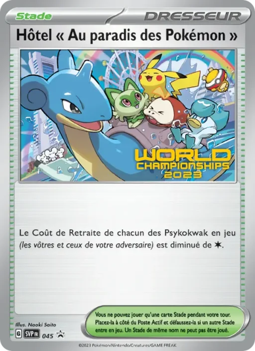 Carte Pokémon Hôtel " Au paradis des Pokémon " 045 Sans Rareté SVP Black Star Promos