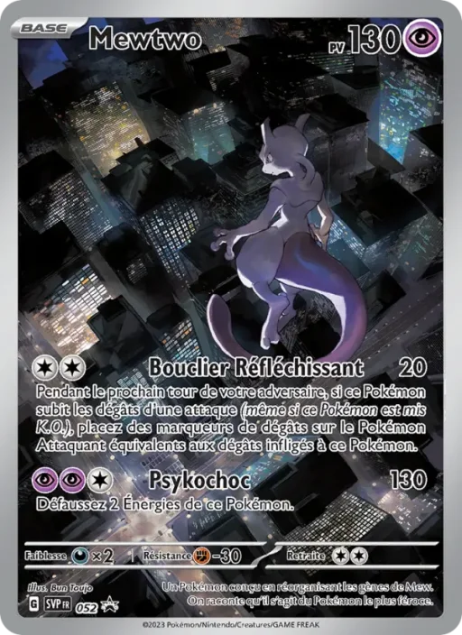 Carte Pokémon Mewtwo 052 Sans Rareté SVP Black Star Promos