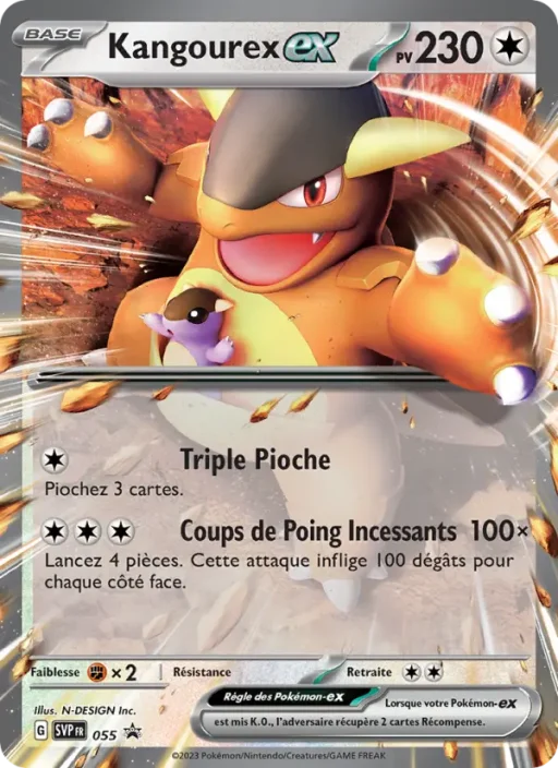 Carte Pokémon Kangourex-ex 055 Sans Rareté SVP Black Star Promos