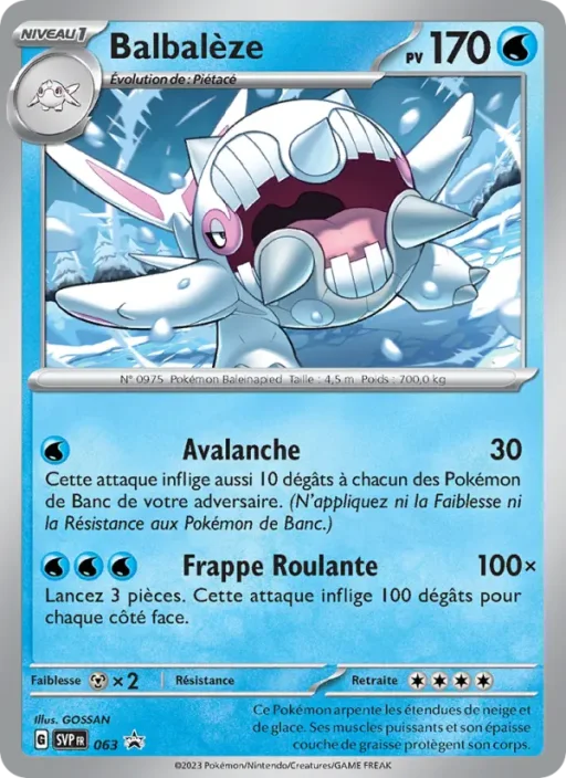 Carte Pokémon Balbalèze 063 Sans Rareté SVP Black Star Promos