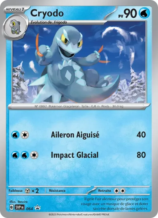 Carte Pokémon Cryodo 064 Sans Rareté SVP Black Star Promos