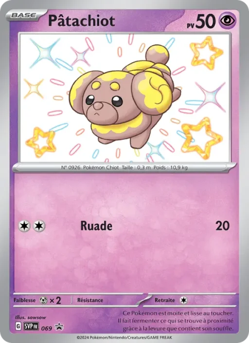 Carte Pokémon Pâtachiot 069 Sans Rareté SVP Black Star Promos