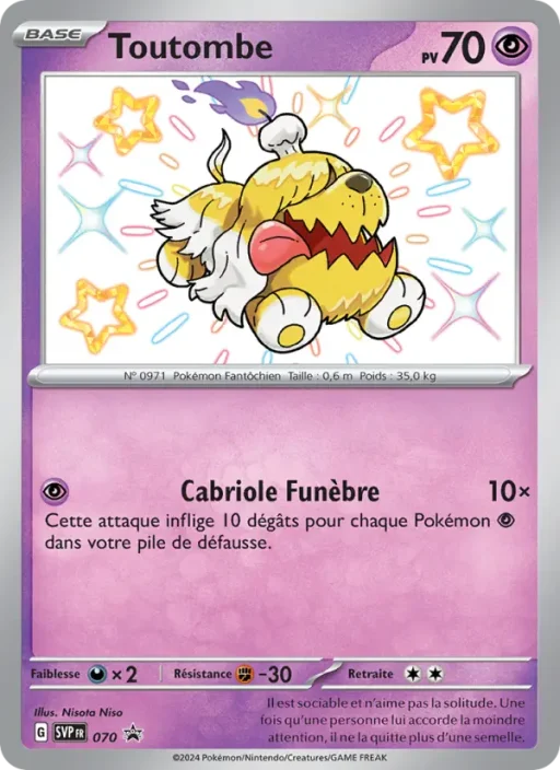 Carte Pokémon Toutombe 070 Sans Rareté SVP Black Star Promos