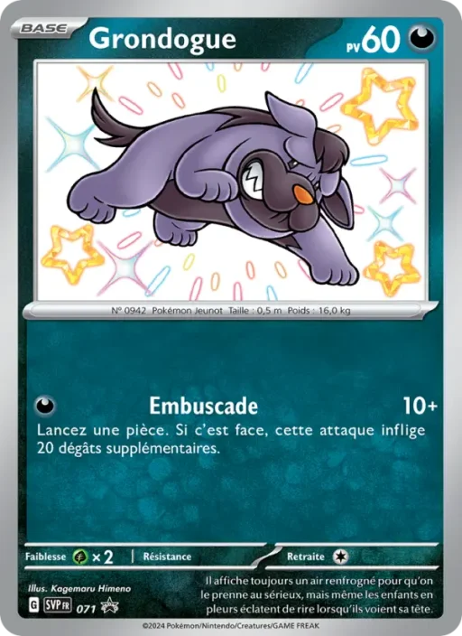 Carte Pokémon Grondogue 071 Sans Rareté SVP Black Star Promos