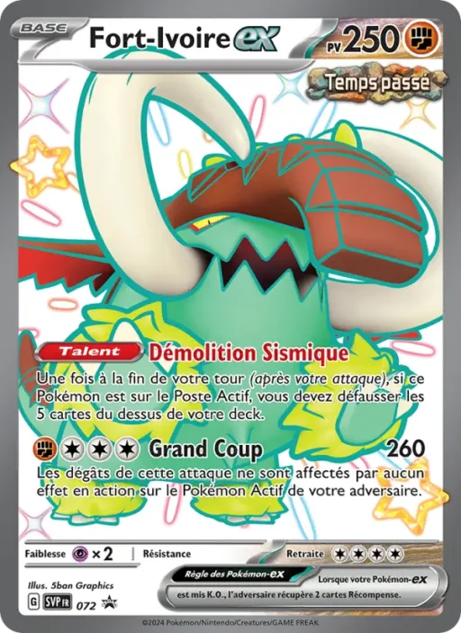 Carte Pokémon Fort-Ivoire-ex 072 Sans Rareté SVP Black Star Promos