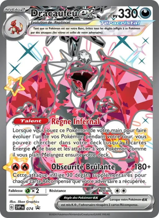 Carte Pokémon Dracaufeu-ex 074 Sans Rareté SVP Black Star Promos