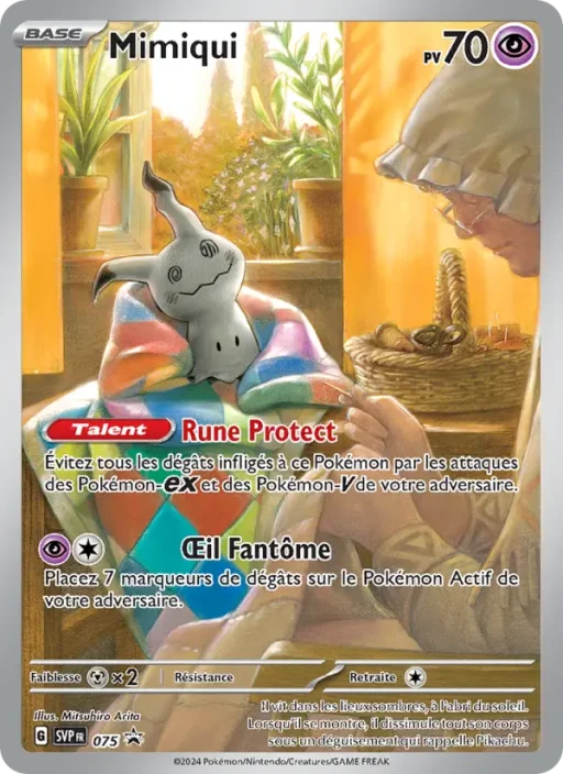 Carte Pokémon Mimiqui 075 Sans Rareté SVP Black Star Promos