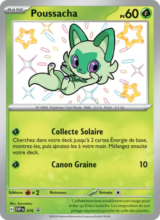 Carte Pokémon Poussacha 076 Sans Rareté SVP Black Star Promos