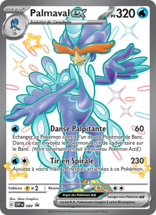 Carte Pokémon Palmaval-ex 084 Sans Rareté SVP Black Star Promos