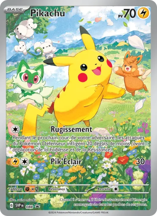 Carte Pokémon Pikachu 088 Sans Rareté SVP Black Star Promos