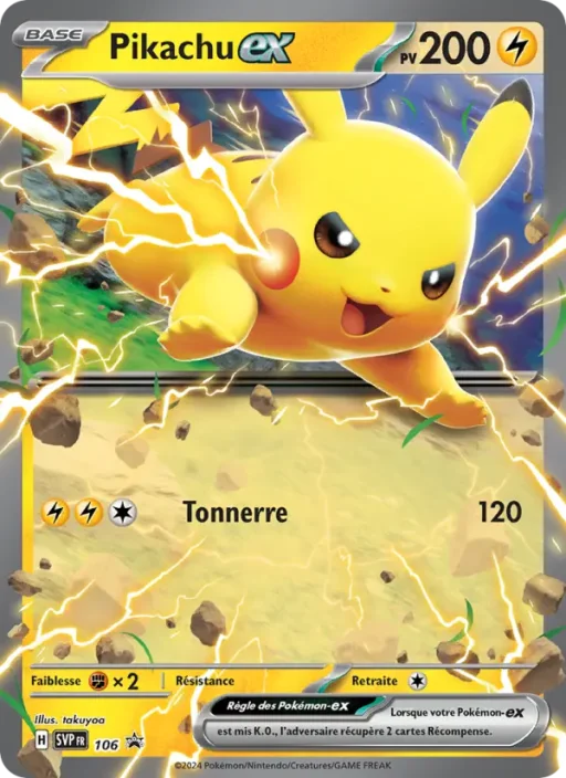 Carte Pokémon Pikachu-ex 106 Sans Rareté SVP Black Star Promos