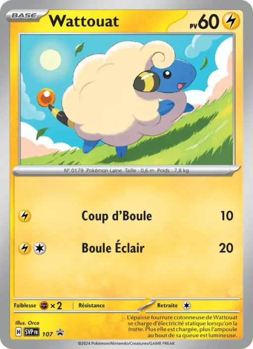 Carte Pokémon Wattouat 107 Sans Rareté SVP Black Star Promos
