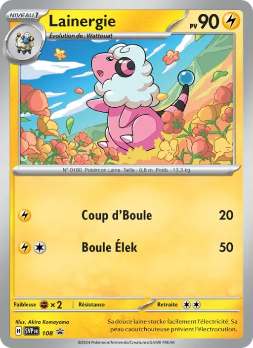 Carte Pokémon Lainergie 108 Sans Rareté SVP Black Star Promos