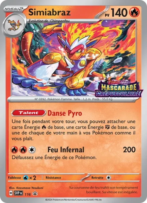 Carte Pokémon Simiabraz 116 Sans Rareté SVP Black Star Promos