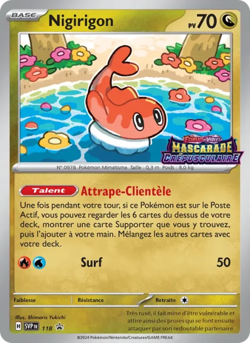 Carte Pokémon Nigirigon 118 Sans Rareté SVP Black Star Promos