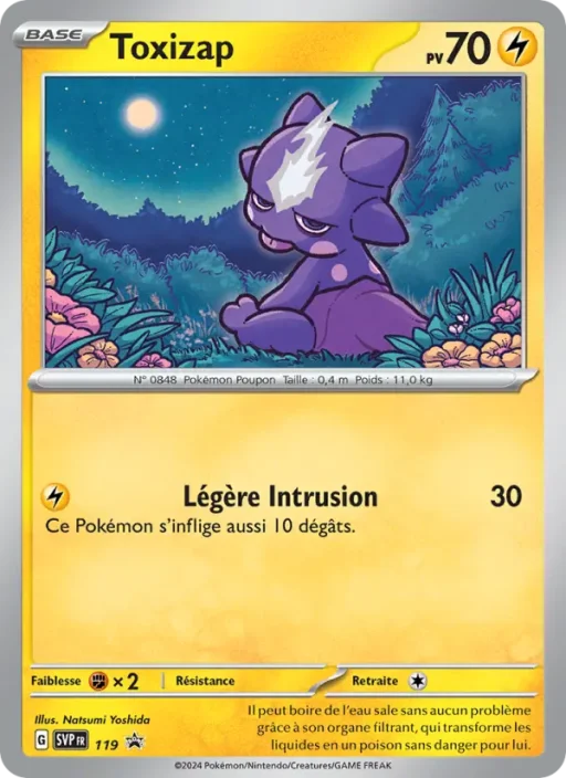 Carte Pokémon Toxizap 119 Sans Rareté SVP Black Star Promos