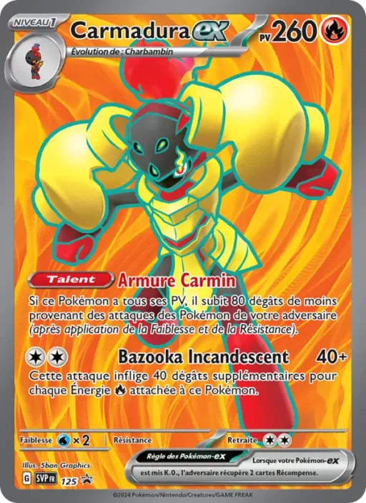 Carte Pokémon Carmadura-ex 125 Sans Rareté SVP Black Star Promos