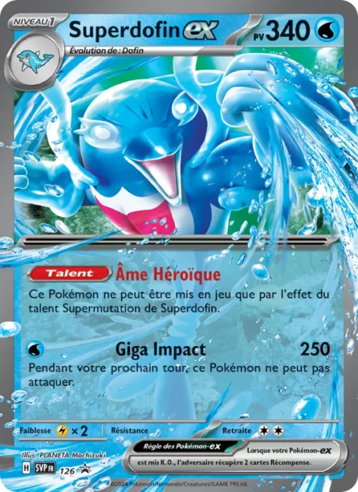 Carte Pokémon Superdofin-ex 126 Sans Rareté SVP Black Star Promos