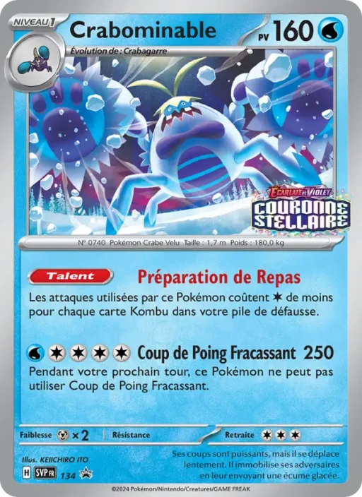 Carte Pokémon Crabominable 134 Sans Rareté SVP Black Star Promos