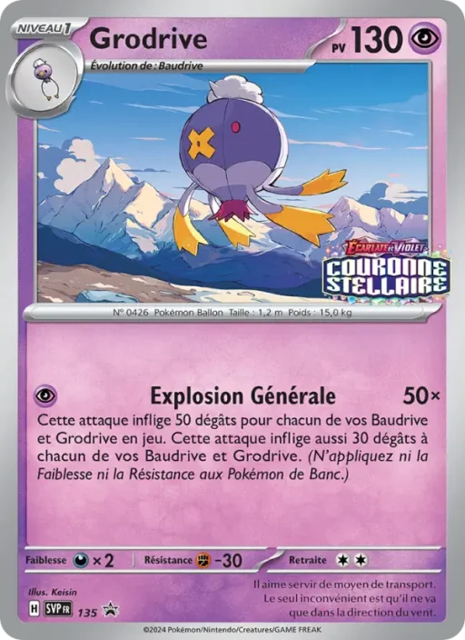 Carte Pokémon Grodrive 135 Sans Rareté SVP Black Star Promos