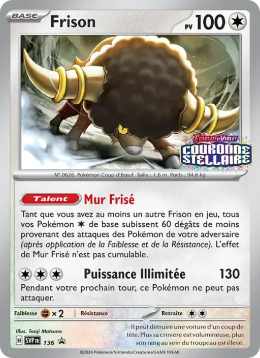 Carte Pokémon Frison 136 Sans Rareté SVP Black Star Promos
