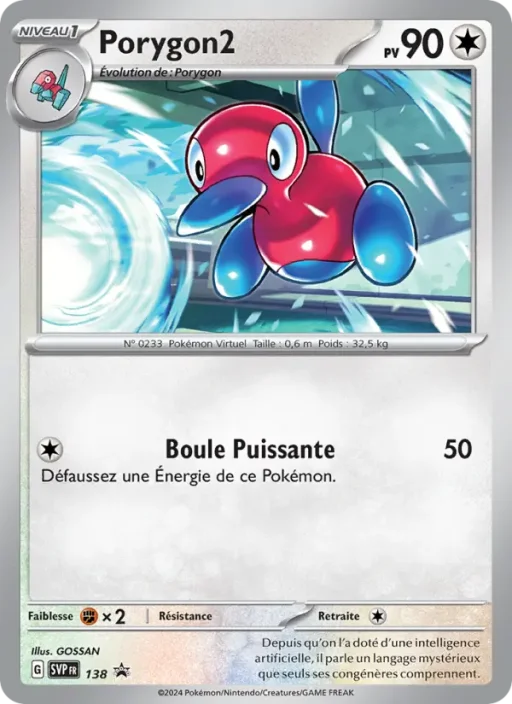 Carte Pokémon Porygon2 138 Sans Rareté SVP Black Star Promos