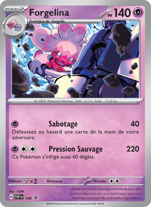 Carte Pokémon Forgelina 140 Sans Rareté SVP Black Star Promos