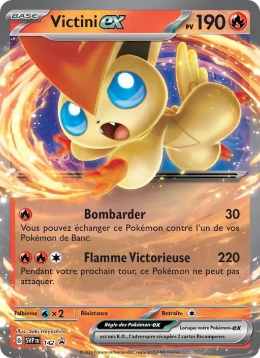 Carte Pokémon Victini-ex 142 Sans Rareté SVP Black Star Promos